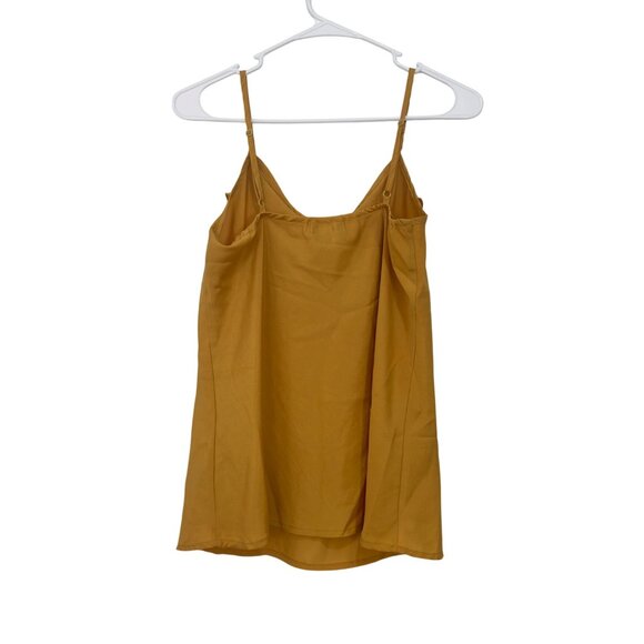 Vintage Timing Y2K Musthard Yellow Ruffle Front Cami Top Women SZ Medium - Picture 8 of 9